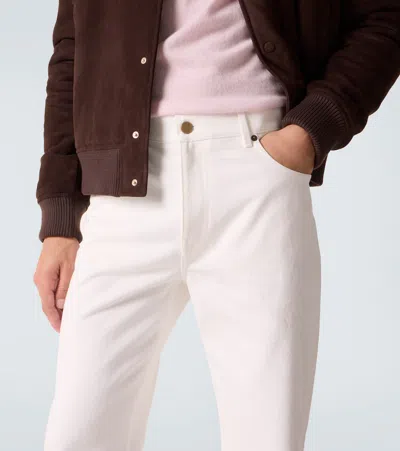 Gabriela Hearst Rey Straight-leg Five Pocket Pant In White Recycled Cotton Denim
