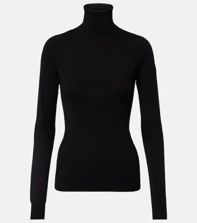 Moncler Wool-blend Turtleneck Sweater In Black