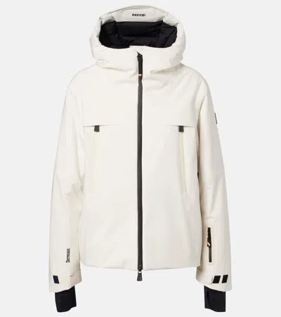 Moncler Chanavey Hooded Gore-tex Down Ski Jacket In White