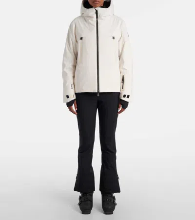 Moncler Chanavey Hooded Gore-tex Down Ski Jacket In White