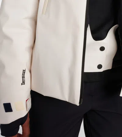 Moncler Chanavey Hooded Gore-tex Down Ski Jacket In White