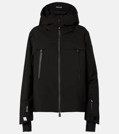 Moncler Chanavey Hooded Ski Jacket In Black
