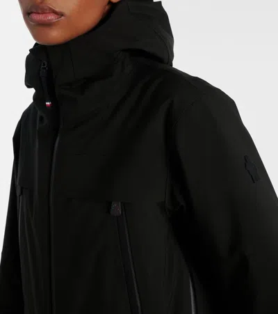 Moncler Chanavey Hooded Ski Jacket In Black