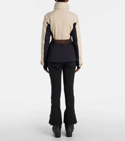 Moncler Hainets Hooded Padded Ski Jacket In Neutral