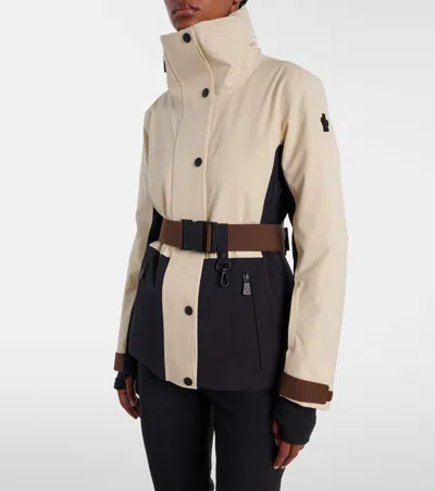 Moncler Hainets Hooded Padded Ski Jacket In Neutral