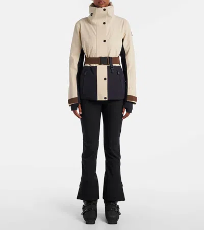 Moncler Hainets Hooded Padded Ski Jacket In Neutral