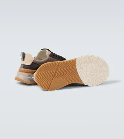 Brunello Cucinelli Leather-suede Runner 2.0 Sneakers In Brown