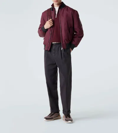 Brunello Cucinelli Leather-suede Runner 2.0 Sneakers In Brown