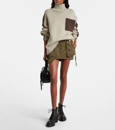 Staud Henry Leather Combat Boots In Black