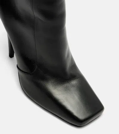 Givenchy Bottes Sliced Square En Cuir Brillant In Black
