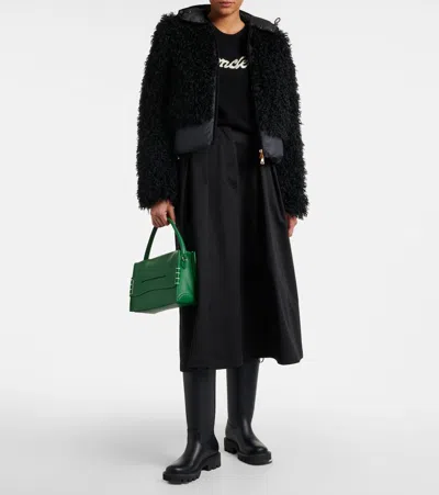 Moncler Vigiers Teddy Down Jacket In Black