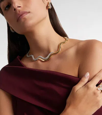 Yeprem Golden Strada 18kt White And Yellow Gold Necklace With Diamonds In Multi