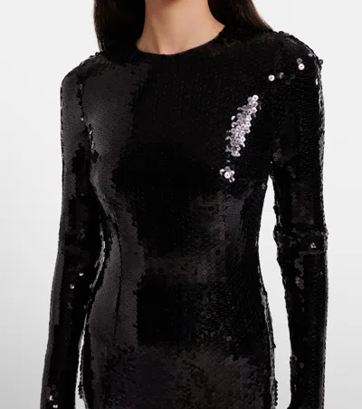 Dolce & Gabbana Sequined Gown In Black