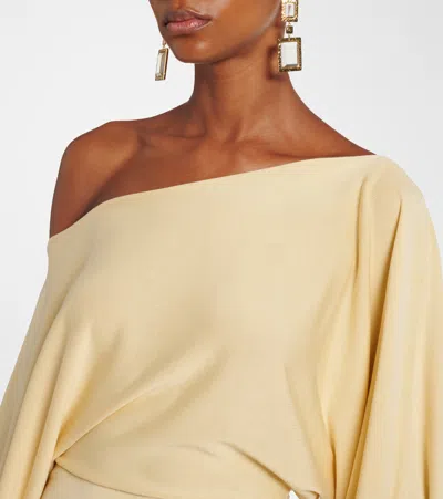 Aya Muse Silk-blend Maxi Dress In Yellow