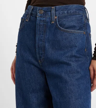 Agolde Dame High-rise Wide-leg Denim Trousers In Blue