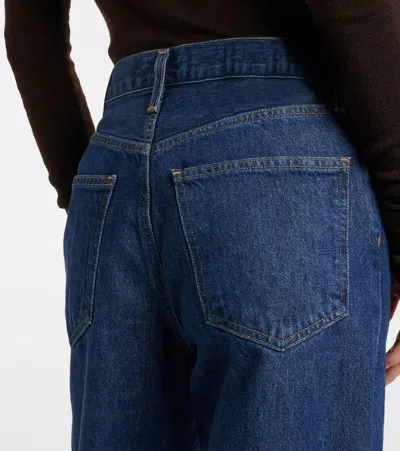 Agolde Dame High-rise Wide-leg Denim Trousers In Blue