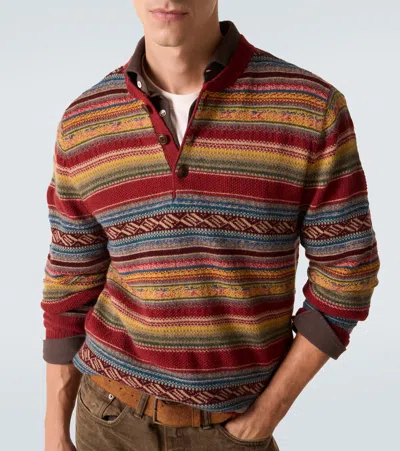 Rrl Wool-blend Jacquard Sweater In Multi