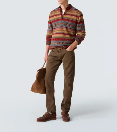 Rrl Wool-blend Jacquard Sweater In Multi