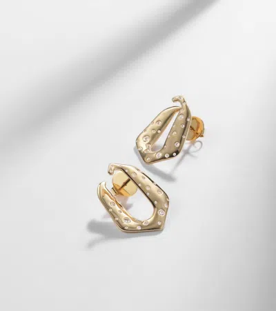 Ananya 18kt Gold Earrings With Diamonds In Gold