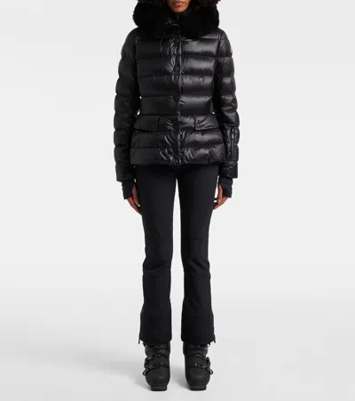 Moncler Quilted Down Jacket In Black
