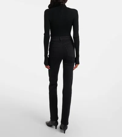 Frame Pencil Slim Jeans In Black