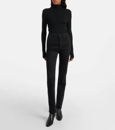 Frame Pencil Slim Jeans In Black