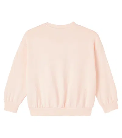 Mini Rodini Heart In Shoes Cotton Sweatshirt In Neutral