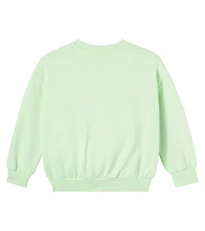 Mini Rodini Doggie Cotton Sweatshirt In Green