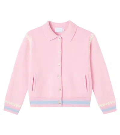 Bonpoint X Guest In Residence Liberte Cashmere Jacket In Pink