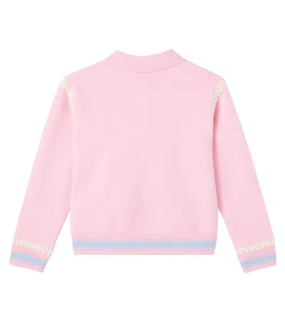 Bonpoint X Guest In Residence Liberte Cashmere Jacket In Pink
