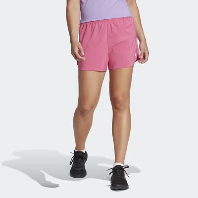 Adidas Originals (wmns) Adidas Aeroready Made For Training Minimal Shorts Asia Sizing 'pink'