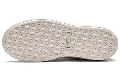 Puma (wmns)  Basket Platform Scallop Sneakers Green/white In Animal Print