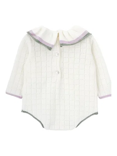 Knot Snowie Moon Bodysuit In White