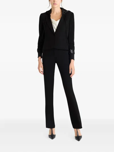 Cinq À Sept Le Petit Khloe Sequin Hooded Jacket In Black