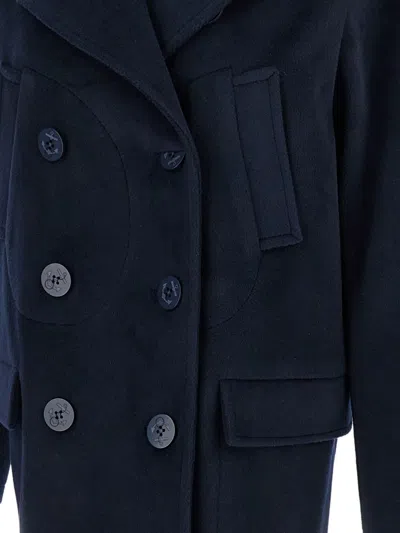 Irie Buttoned Peacoat In Blue