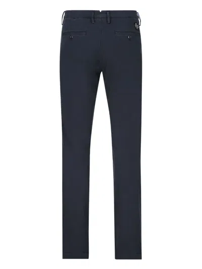 Jacob Cohen Logo-patch Buttoned Trousers In Blue