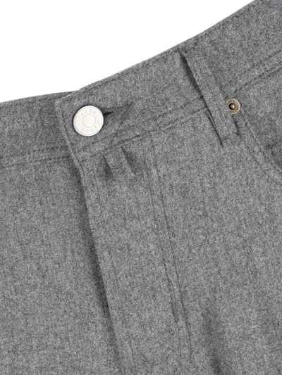Jacob Cohen Five-pocket Logo Patch Trousers In Gray