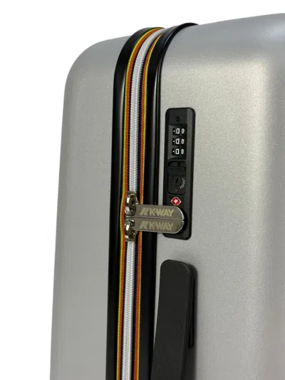 K-way Logo-embossed Luggage In Gray