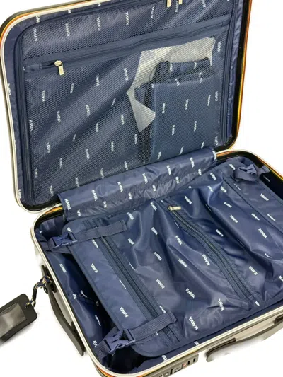 K-way Logo-embossed Luggage In Gray