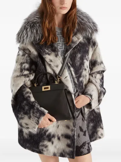 Fendi Small Peekaboo Iseeu Leather With Cavallino Lining Bags In Brown