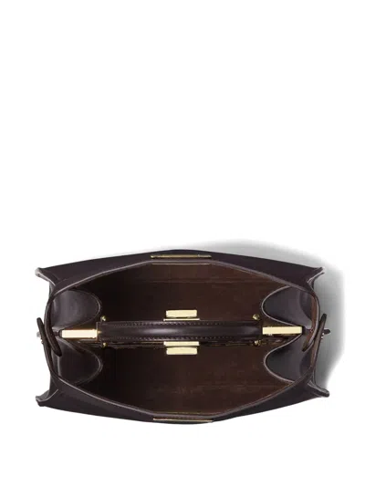 Fendi Small Peekaboo Iseeu Leather With Cavallino Lining Bags In Brown