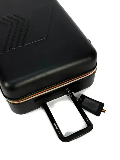 K-way Embossed-logo Four-wheel Luggage In Metallic