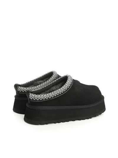 Ugg 40mm Tazz Shearling Platform Loafers In Black