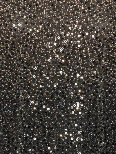 Rotate Birger Christensen Gradient Sequin Dress With Full Skirt Rotate In Black