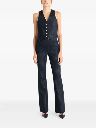 Cinq À Sept Cinq A Sept Anderson Metallic Pinstripe Vest In Multi