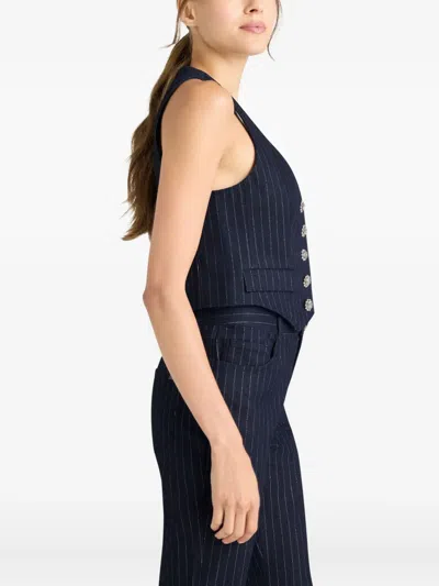 Cinq À Sept Cinq A Sept Anderson Metallic Pinstripe Vest In Multi