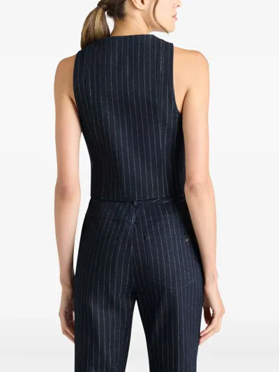 Cinq À Sept Cinq A Sept Anderson Metallic Pinstripe Vest In Multi