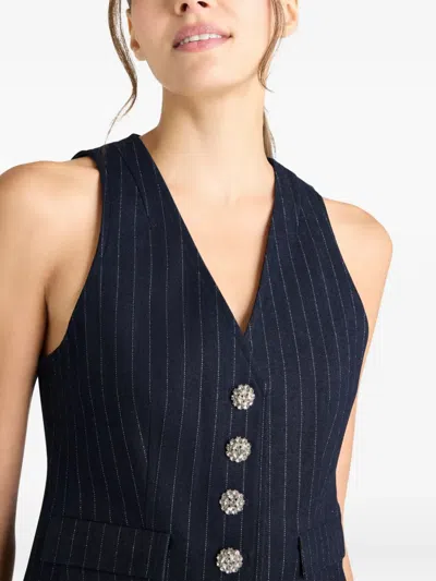 Cinq À Sept Cinq A Sept Anderson Metallic Pinstripe Vest In Multi