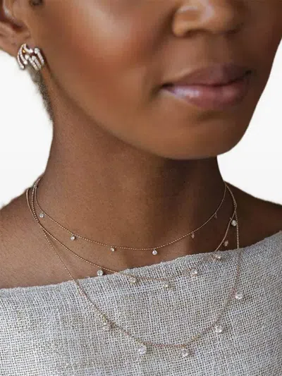 Graziela 18k Rose Gold Floating Diamonds Necklace In Gold
