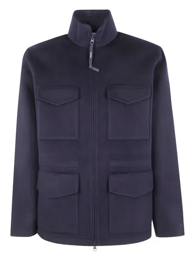 Aspesi Nelson Pocket Jacket In Blue
